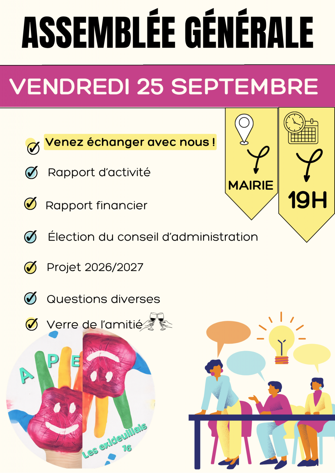 Prochaine AG des parents d'élèves