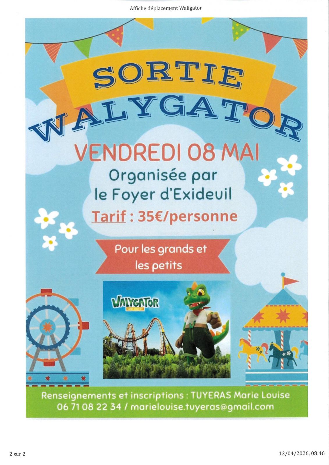 Sortie Foyer d'Exideuil